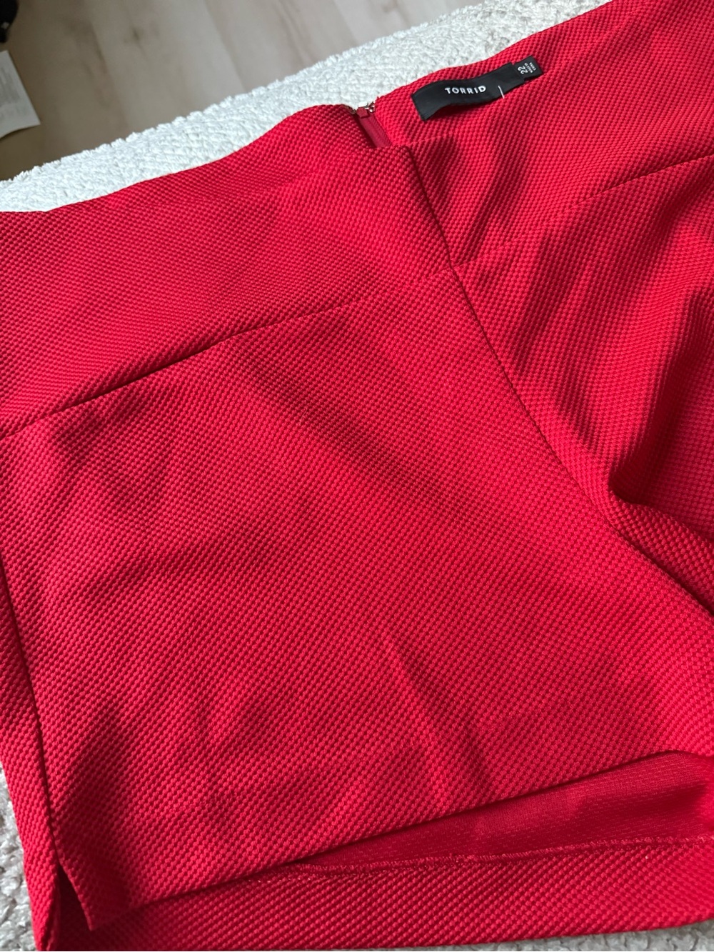 Torrid Red Textured High-Waist Shorts NWOT
